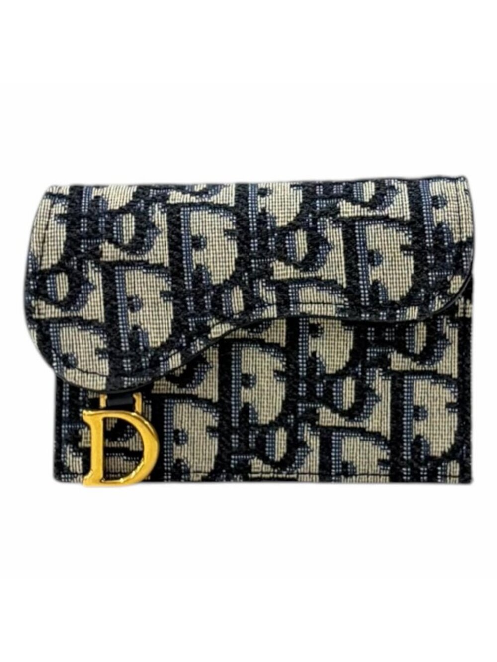 Dior Saddle Oblique Card Case Canvas S ZQ